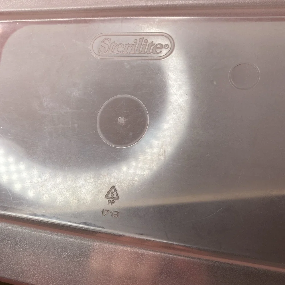 Sterilite 2.7 Qt. Modular Latch Box Plastic with Translucent Pink Base and Lid